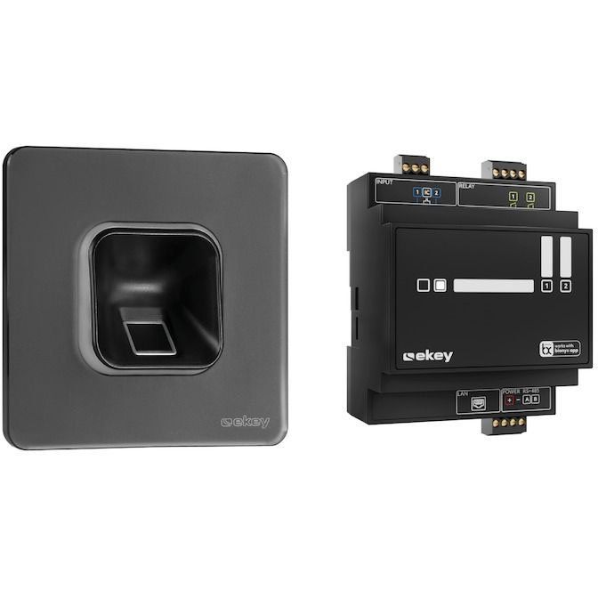 Ekey (AT) - Zutrittskontrollsystem Fingerprintset 203704 Unterputz, Glas, sw