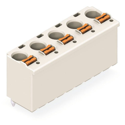 WAGO - Leiterplattensteckverbinder 1-Leiter-THT-Federleiste 2092-3175 CAGE CLAMP,lichtgrau − 100 Stück