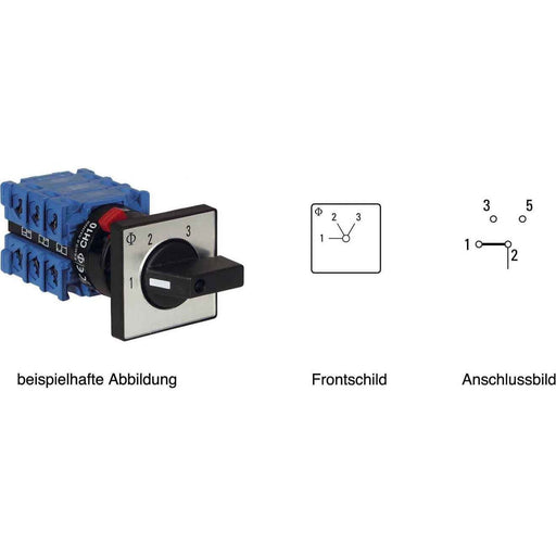 Kraus&amp;Naimer - Lastschalter Stufenschalter CH10 A230-600 FT2 ohne 0-Stellung,1pol − 1 Stück by Kraus&amp;Naimer
