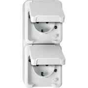 Merten - Steckdose SCHUKO-Doppel-Steckdose MEG2328-8019 polarweiß, mit BRS