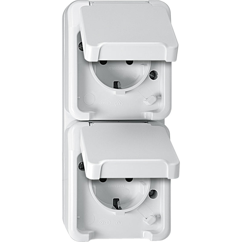Merten - Steckdose SCHUKO-Doppel-Steckdose MEG2328-8019 polarweiß, mit BRS