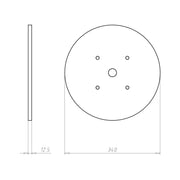 Kaiser - Zubehör/Ersatzteile für Leuchteneinbaugehäuse Mineralfaserplatte 1293-98 12,5mm
