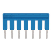WAGO - Querverbinder/Brücker für Reihenklemme Brücker 7-fach 2002-407/000-006 7-fach,isoliert,blau − 25 Stück