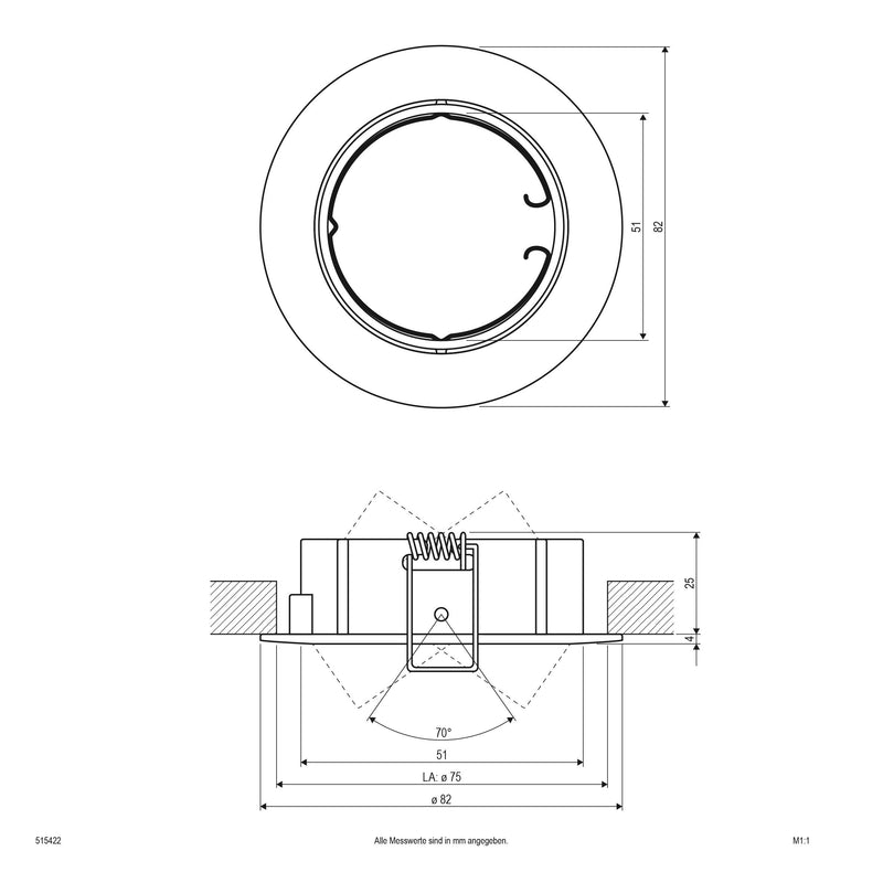 EVN Lichttechnik - Downlight/Strahler/Flutlicht NV EB-Leuchte 515 422 ams 50W 12V IP20