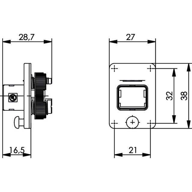 Telegärtner - Zubehör/Ersatzteile für modulares Anschlusssystem STX V4 Flansch 100022893