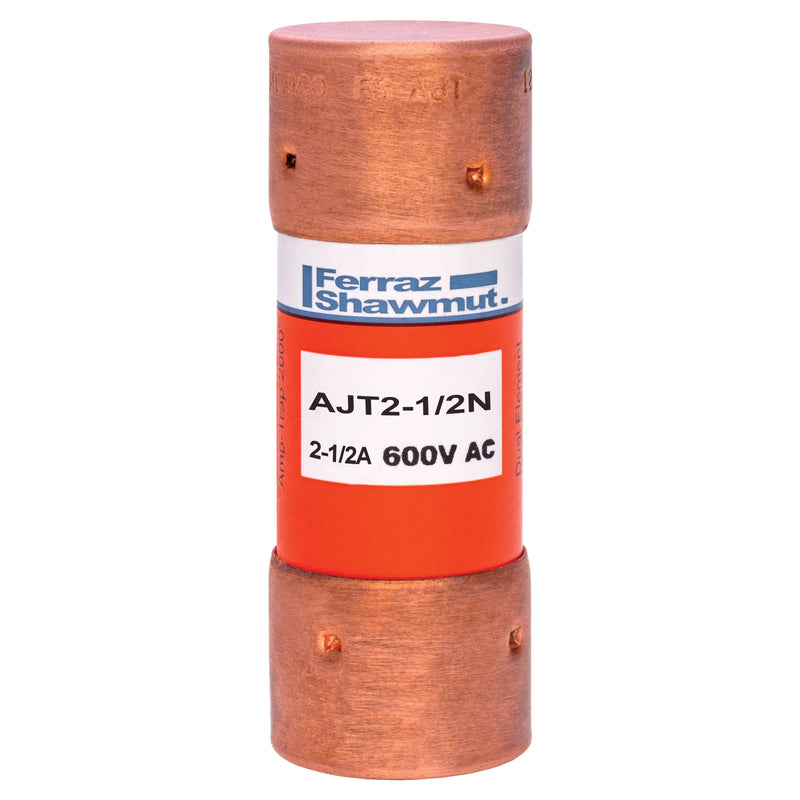 Mersen - Zylindrische Sicherung Sicherungseinsatz AJT2-1/2N 21x57 AC600V 2,5A/T − 10 Stück