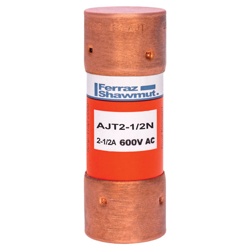 Mersen - Zylindrische Sicherung Sicherungseinsatz AJT2-1/2N 21x57 AC600V 2,5A/T − 10 Stück