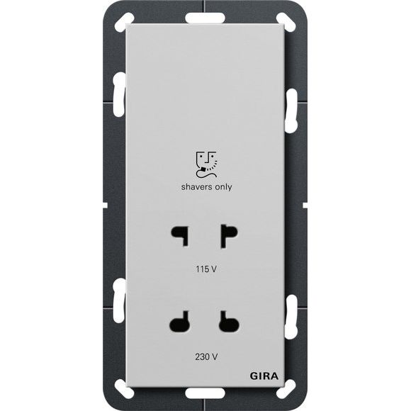 Gira - Rasiersteckdose Rasierer-Steckdose 2820015 115-230V grau