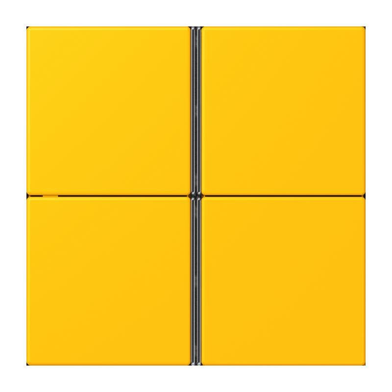 Jung - Abdeckung/Bedienelement für Installationsschalterprogramme Tastensatz 4fach LC 404 TSA 263 le jaune vif