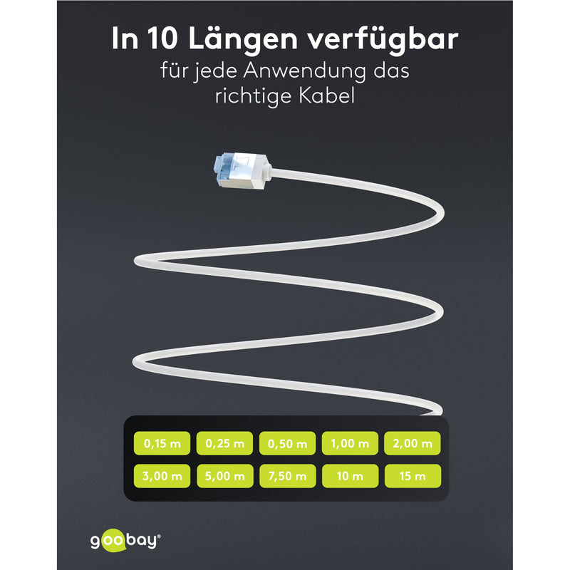 Goobay - Patchkabel Kupfer Patchkabel U/FTP Cat6 74328 Ultraflexibel,slim,w