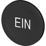 Stahl - Bezeichnungsschild für Befehlsgeräte Tastenschild 8602/3 227808 schwarz EIN