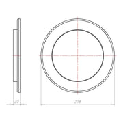 Kaiser - Zubehör/Ersatzteile für Leuchteneinbaugehäuse Frontteil HaloX 180 1282-64 145mm f. Sichtbeton