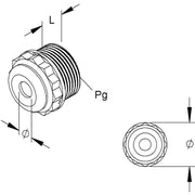 HKL - Kabeleinsteckstutzen Dichtungsnippel 485/13 − 100 Stück