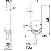 OBO Bettermann - Bügelschelle BS-U2-M-46 FT 2-fach − 50 Stück