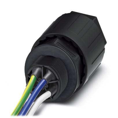Phoenix Contact - Geräteanschluss für steckbare Gebäudeinstallation Wanddurchführung QPD W 4PE6,0#1410392 9-14 M25 0,5 BK
