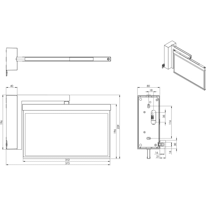 RP-Technik - Sicherheitsleuchte LED-Rettungszeichenleuchte AXWA403SC-E EB 3h, SC, eds-opt