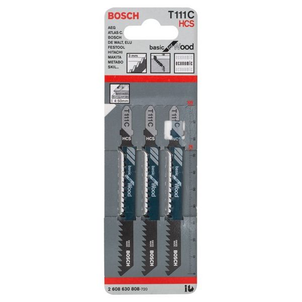 Bosch - Stichsägeblatt T 111 C 2608630808 Basic for Wood