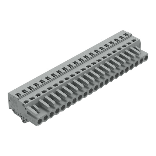WAGO - Kabelsteckverbinder für Leiterplattensteckverbinder 1-Leiter-Federleiste 231-121/008-000 CAGECLAMP,2,5 mm²,gr − 10 Stück