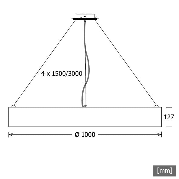 LTS Licht&Leuchten - Pendelleuchte LED-Pendelleuchte PLL 28.100 #640168 PL28 830 DALI ws