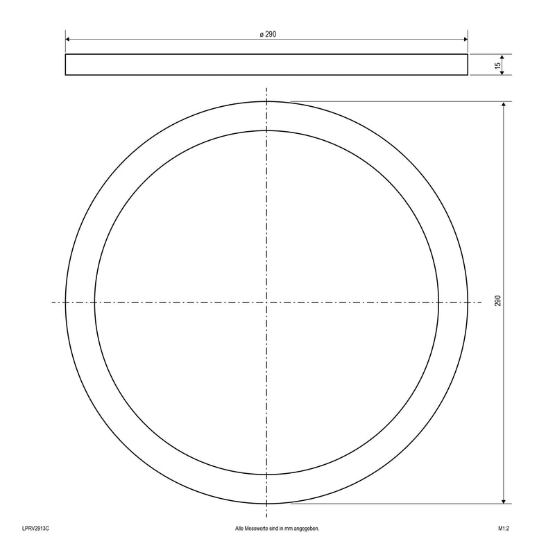 EVN Lichttechnik - Mechanisches Zubehör/Ersatzteile für Leuchten Gehäusering LPRV2913C