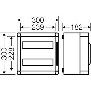 Hensel - Installationskleinverteiler Automatengehäuse Mi 1226 24TE  − 1 Stück
