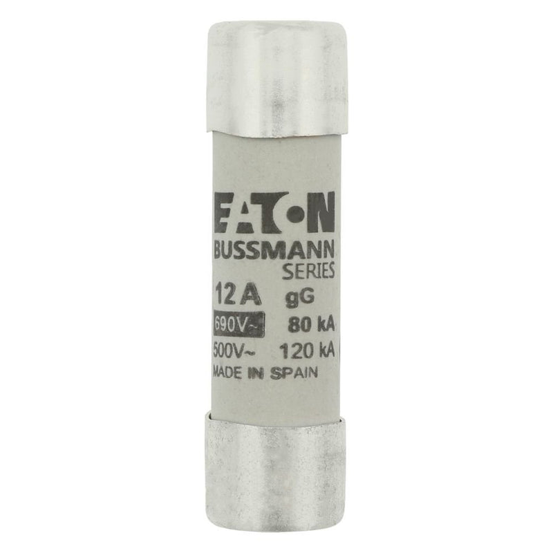 Eaton - Zylindrische Sicherung Sicherungseinsatz Nieders. CYLINDRICA#C14G12 12A AC 690V 80kA − 10 Stück