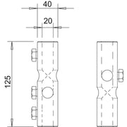 OBO Bettermann - Verbinder für Blitzschutz DK-Verbinder 101 IDK − 10 Stück