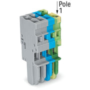 WAGO - Ein- und mehrpolige Klemmenleiste 1-Leiter-Federleiste 769-104/000-038 4mm²,gn-ge/bl/gr − 50 Stück