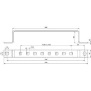 DEHN - Zubehör/Ersatzteile für Erdung und Blitzschutz Erdungsschiene ES 8AP 11X11 V2A f.Potentialausgleich