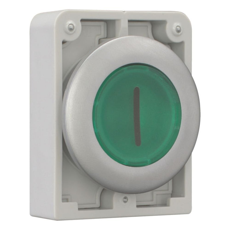 Eaton - Frontelement für Drucktaster Leuchtdrucktaste RMQ-Titan M30C-FDRL-G-X1 flach rastend bes