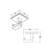 Brumberg Leuchten - Decken-/Wandleuchte LED-Wandanbauleuchte 65081103 3000K, graphit