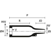HellermannTyton - Aufteilkappe Warmschrumpfformteilsteck. 157-42-G-WM250-POXBK