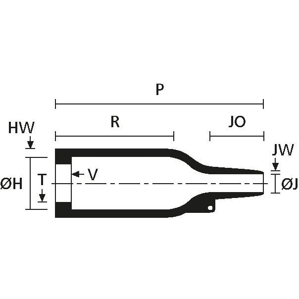 HellermannTyton - Aufteilkappe Warmschrumpfformteilsteck. 157-42-G-WM250-POXBK