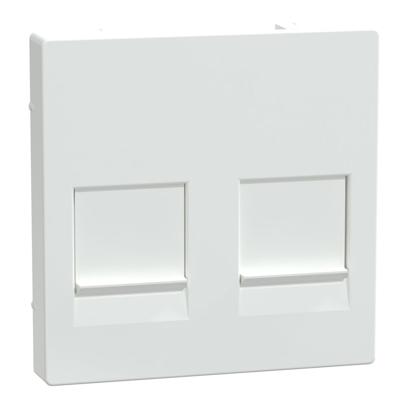 Merten - Einsatz/Abdeckung für Kommunikationstechnik Zentralplatte 2f.akws/gl MEG4562-0325 für Modular-Jack