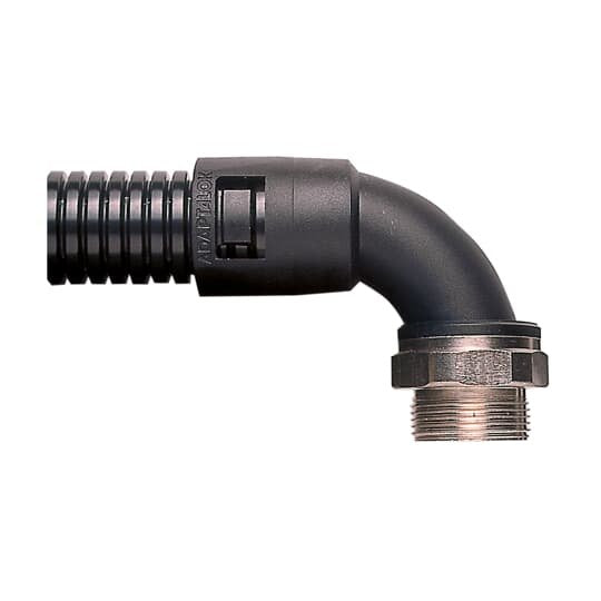 ABB Stotz S&J T&B - Kunststoff-Wellschlauch-Verschraubung Verschraubung 90Gr-Bogen AL21/PG16/CS90/BL Nm21 Polyamid − 10 Stück