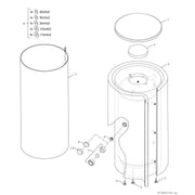 Bosch Thermotechnik - Speicher für Zentralheizung/Wärmepumpe Pufferspeicher BH500-6ERZ1B STORA 500L, silber