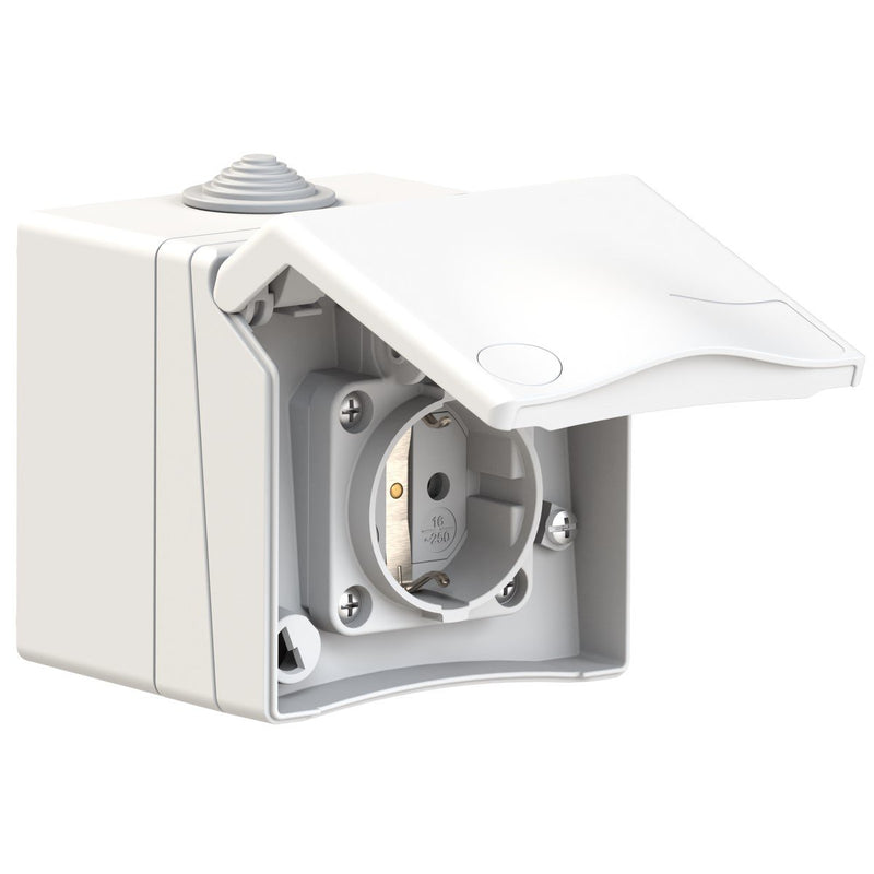 Bals Elektrotech - Schutzkontakt-Anbausteckdose Schutzkontakt-Wandsteckdos 72010 16A 2p+E IP44 de