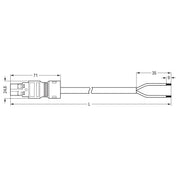 WAGO - Konfektionierte Leitung für steckbare Gebäudeinstallation konfekt. Anschlussleitung 771-8992/216-701 Eca,Stecker