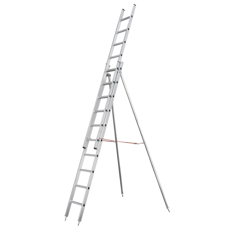 ILLER-LEITER - Sprossenleiter Obstbaumleiter m.Stützen 66210 2-teil.2x10 Sprossen