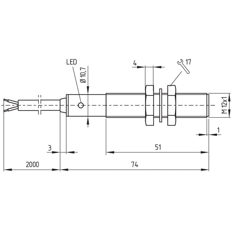 Schmersal - Induktiver Näherungsschalter Nährungsschalter induktiv IFL 4-120-10