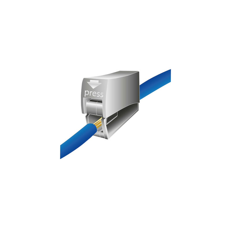 HellermannTyton - Steckklemme HECL-1/1-PA-GY-100ST − 100 Stück