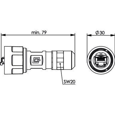 Telegärtner - Modularer Steckverbinder STX V1 RJ45-Steckerset 100007455 AWG24-27 Cat.6 M