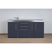 Stengel - Mini-Küche Miniküche Premiumline MPSG180AKSIKFreBl2Sn Schiefergrau
