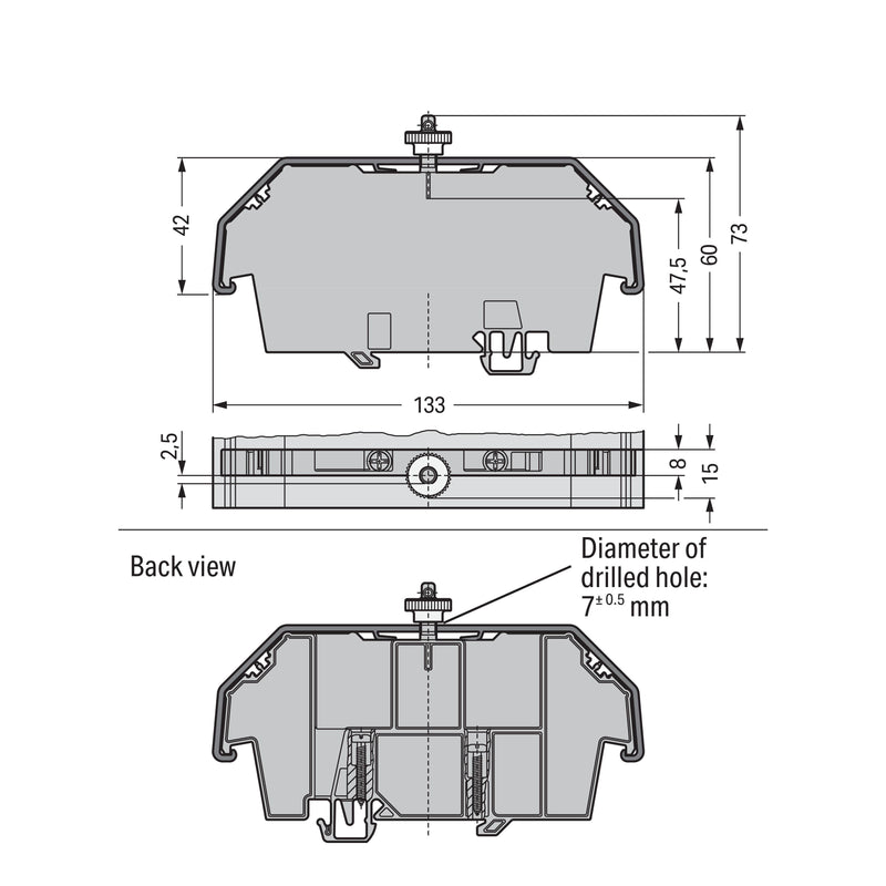 WAGO - Zubehör/Ersatzteile für Klemmen Abdeckprofil 709-153 L=1m 132,8x42mm − 10 Stück