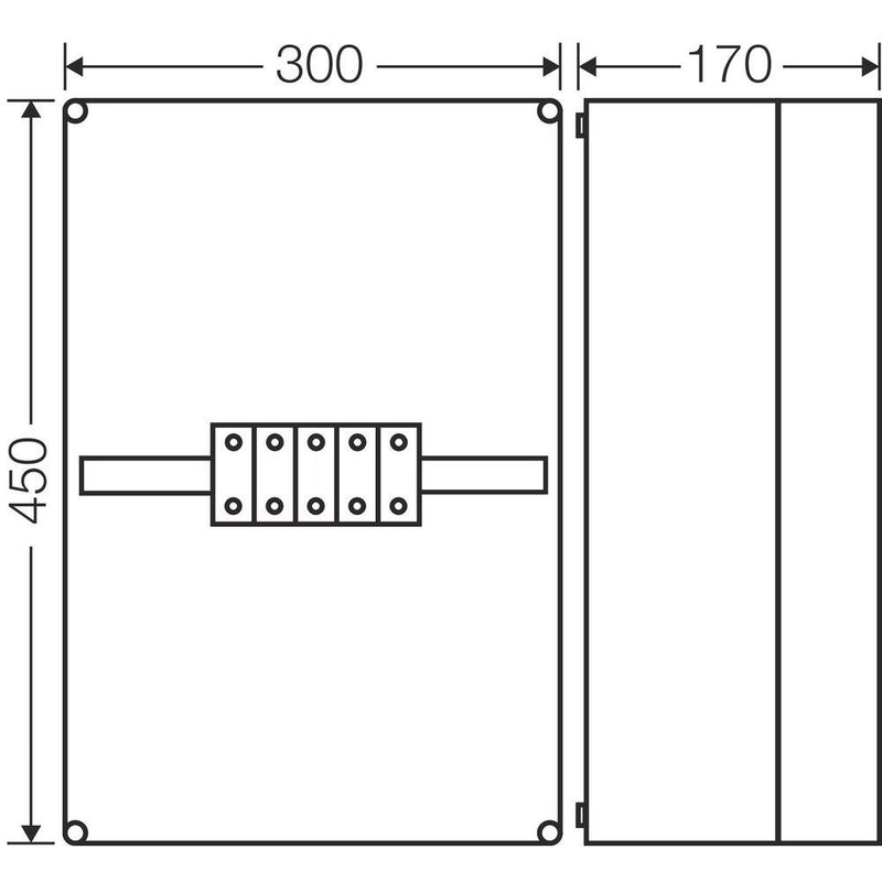 Hensel - Dose, Gehäuse für Montage auf der Wand/Decke Kabelabzweigkasten K 7055 16-50 qmm 3phasig