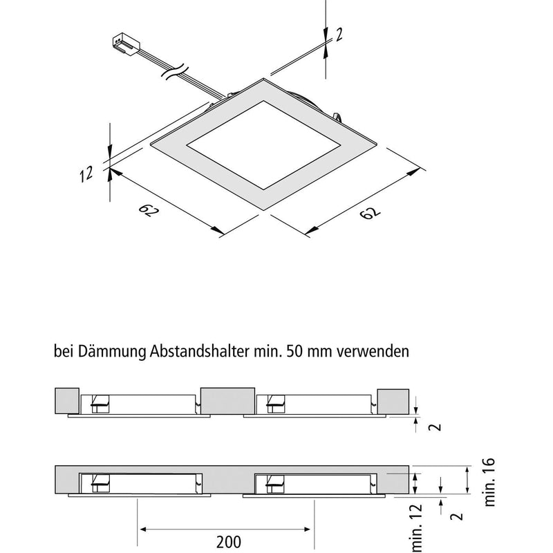 Hera - Downlight/Strahler/Flutlicht LED Einbauleuchte 3er-Set 3er Set #61060431003 nw, edelstahloptik