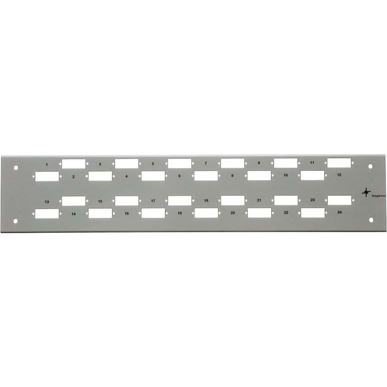 Telegärtner - Patchpanel LWL Frontplatte Basis-V 2HE 100021577 f.48 SC-Kupplungen