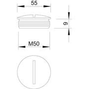 OBO Bettermann - Verschlussschraube Ms-Verschlussschraube 168 MS M50 M50 vernickelt − 25 Stück