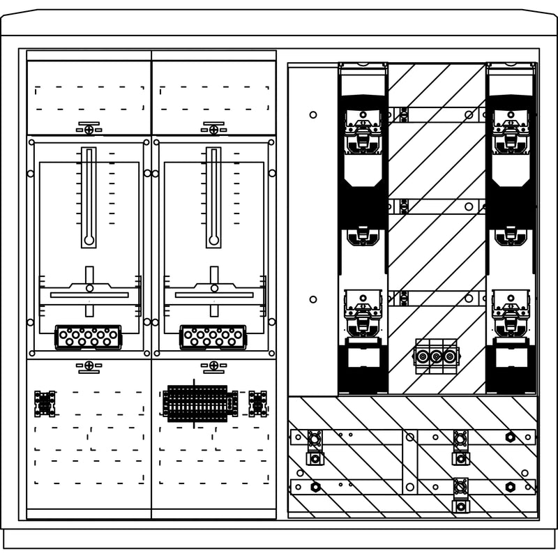 Elsta Mosdorfer - Zähler-Komplettschrank Wandlerschrank Freiluft WS822.W1.N1102 WS A850-2 W1 250A