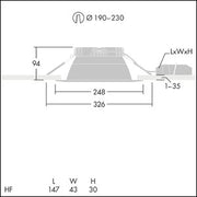 Thorn - Downlight/Strahler/Flutlicht LED-Downlight CETUS3 L #92943833 830, ws